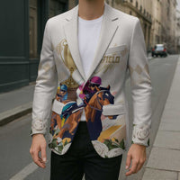 Australia Cup Caulfield Horse Racing Blazer Champion Trophy Mix White Roses - Wonder Print Shop