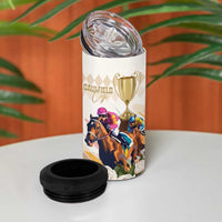 Australia Cup Caulfield Horse Racing 4 in 1 Can Cooler Tumbler Champion Trophy Mix White Roses - Wonder Print Shop