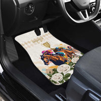 Australia Cup Caulfield Horse Racing Car Mats Champion Trophy Mix White Roses - Wonder Print Shop