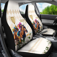 Australia Cup Caulfield Horse Racing Car Seat Cover Champion Trophy Mix White Roses - Wonder Print Shop