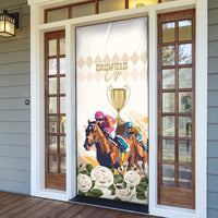 Australia Cup Caulfield Horse Racing Door Cover Champion Trophy Mix White Roses - Wonder Print Shop