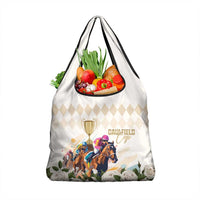 Australia Cup Caulfield Horse Racing Grocery Bag Champion Trophy Mix White Roses - Wonder Print Shop