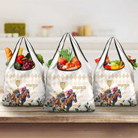 Australia Cup Caulfield Horse Racing Grocery Bag Champion Trophy Mix White Roses - Wonder Print Shop
