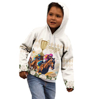 Australia Cup Caulfield Horse Racing Kid Hoodie Champion Trophy Mix White Roses - Wonder Print Shop