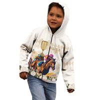 Australia Cup Caulfield Horse Racing Kid Hoodie Champion Trophy Mix White Roses - Wonder Print Shop