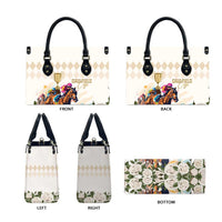 Australia Cup Caulfield Horse Racing Leather Bag Champion Trophy Mix White Roses - Wonder Print Shop