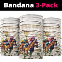 Australia Cup Caulfield Horse Racing Neck Gaiter Champion Trophy Mix White Roses - Wonder Print Shop