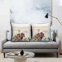 Australia Cup Caulfield Horse Racing Pillow Cover Champion Trophy Mix White Roses - Wonder Print Shop