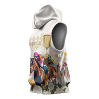 Australia Cup Caulfield Horse Racing Sleeveless Hoodie Champion Trophy Mix White Roses - Wonder Print Shop