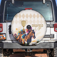 Australia Cup Caulfield Horse Racing Spare Tire Cover Champion Trophy Mix White Roses - Wonder Print Shop