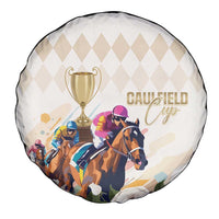 Australia Cup Caulfield Horse Racing Spare Tire Cover Champion Trophy Mix White Roses - Wonder Print Shop