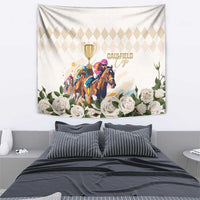 Australia Cup Caulfield Horse Racing Tapestry Champion Trophy Mix White Roses - Wonder Print Shop