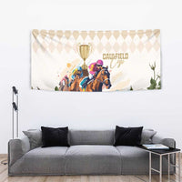 Australia Cup Caulfield Horse Racing Tapestry Champion Trophy Mix White Roses - Wonder Print Shop