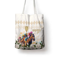 Australia Cup Caulfield Horse Racing Tote Bag Champion Trophy Mix White Roses - Wonder Print Shop