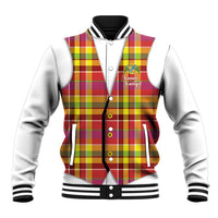 Personalized Dominica Creole Day Baseball Jacket Jounen Kweyol Red Madras Proud - Wonder Print Shop