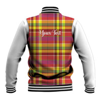 Personalized Dominica Creole Day Baseball Jacket Jounen Kweyol Red Madras Proud - Wonder Print Shop