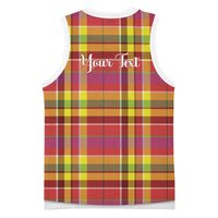 Personalized Dominica Creole Day Basketball Jersey Jounen Kweyol Red Madras Proud - Wonder Print Shop