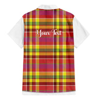 Personalized Dominica Creole Day Family Matching Mermaid Dress and Hawaiian Shirt Jounen Kweyol Red Madras Proud - Wonder Print Shop