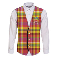 Personalized Dominica Creole Day Family Matching Mermaid Dress and Hawaiian Shirt Jounen Kweyol Red Madras Proud - Wonder Print Shop