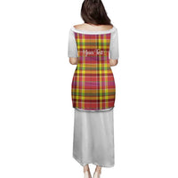 Personalized Dominica Creole Day Family Matching Puletasi and Hawaiian Shirt Jounen Kweyol Red Madras Proud - Wonder Print Shop