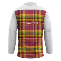 Personalized Dominica Creole Day Hockey Jersey Jounen Kweyol Red Madras Proud - Wonder Print Shop