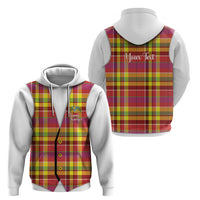 Personalized Dominica Creole Day Hoodie Jounen Kweyol Red Madras Proud - Wonder Print Shop