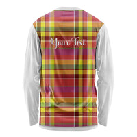 Personalized Dominica Creole Day Long Sleeve Shirt Jounen Kweyol Red Madras Proud - Wonder Print Shop