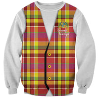 Personalized Dominica Creole Day Sweatshirt Jounen Kweyol Red Madras Proud - Wonder Print Shop