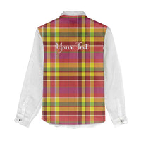 Personalized Dominica Creole Day Women Casual Shirt Jounen Kweyol Red Madras Proud - Wonder Print Shop