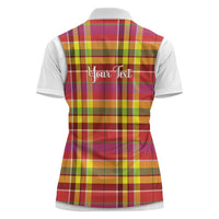 Personalized Dominica Creole Day Women Polo Shirt Jounen Kweyol Red Madras Proud - Wonder Print Shop