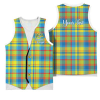 Personalized Dominica Creole Day Basketball Jersey Jounen Kweyol Blue Madras Proud - Wonder Print Shop