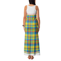 Personalized Dominica Creole Day Family Matching Tank Maxi Dress and Hawaiian Shirt Jounen Kweyol Blue Madras Proud - Wonder Print Shop