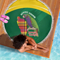 Komwel Donmnik Jounen Kweyol Beach Blanket Dominica Creole Day Imperial Amazon - Wonder Print Shop