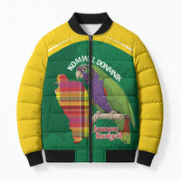 Personalized Komwel Donmnik Jounen Kweyol Bomber Puffer Jacket Dominica Creole Day Imperial Amazon - Wonder Print Shop