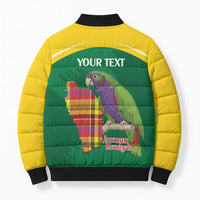 Personalized Komwel Donmnik Jounen Kweyol Bomber Puffer Jacket Dominica Creole Day Imperial Amazon - Wonder Print Shop