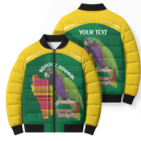 Personalized Komwel Donmnik Jounen Kweyol Bomber Puffer Jacket Dominica Creole Day Imperial Amazon - Wonder Print Shop
