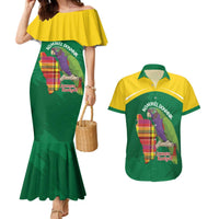 Personalized Komwel Donmnik Jounen Kweyol Couples Matching Mermaid Dress and Hawaiian Shirt Dominica Creole Day Imperial Amazon - Wonder Print Shop