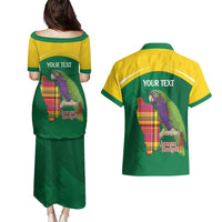 Personalized Komwel Donmnik Jounen Kweyol Couples Matching Puletasi and Hawaiian Shirt Dominica Creole Day Imperial Amazon - Wonder Print Shop