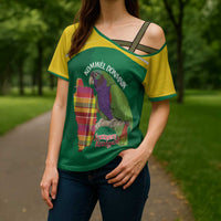 Personalized Komwel Donmnik Jounen Kweyol Cross Shoulder Shirt Dominica Creole Day Imperial Amazon - Wonder Print Shop