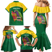 Personalized Komwel Donmnik Jounen Kweyol Family Matching Mermaid Dress and Hawaiian Shirt Dominica Creole Day Imperial Amazon - Wonder Print Shop
