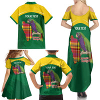 Personalized Komwel Donmnik Jounen Kweyol Family Matching Summer Maxi Dress and Hawaiian Shirt Dominica Creole Day Imperial Amazon - Wonder Print Shop