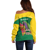 Personalized Komwel Donmnik Jounen Kweyol Off Shoulder Sweater Dominica Creole Day Imperial Amazon - Wonder Print Shop