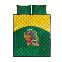 Komwel Donmnik Jounen Kweyol Quilt Bed Set Dominica Creole Day Imperial Amazon - Wonder Print Shop