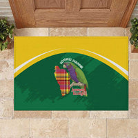 Komwel Donmnik Jounen Kweyol Rubber Doormat Dominica Creole Day Imperial Amazon - Wonder Print Shop