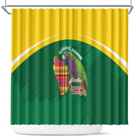 Komwel Donmnik Jounen Kweyol Shower Curtain Dominica Creole Day Imperial Amazon - Wonder Print Shop