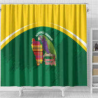 Komwel Donmnik Jounen Kweyol Shower Curtain Dominica Creole Day Imperial Amazon - Wonder Print Shop