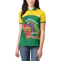 Personalized Komwel Donmnik Jounen Kweyol Women Polo Shirt Dominica Creole Day Imperial Amazon - Wonder Print Shop