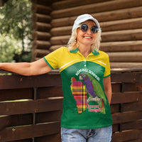 Personalized Komwel Donmnik Jounen Kweyol Women Polo Shirt Dominica Creole Day Imperial Amazon - Wonder Print Shop