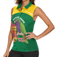 Personalized Komwel Donmnik Jounen Kweyol Women Sleeveless Polo Shirt Dominica Creole Day Imperial Amazon - Wonder Print Shop