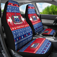 Personalised Samoa Christmas Car Seat Cover Samoan Coat Of Arms Manuia Le Kirisimas - Wonder Print Shop